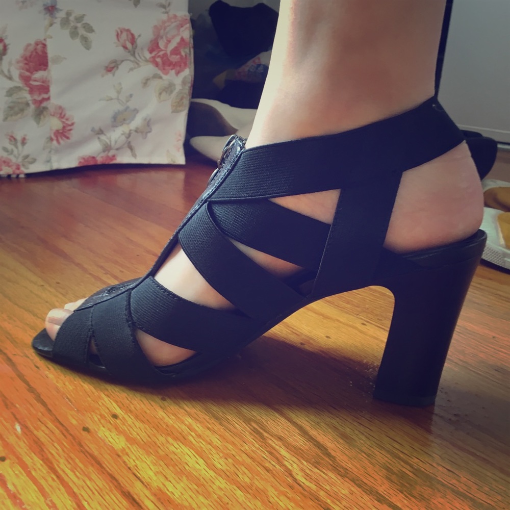 Franco Sarto Elastic Strappy Heels